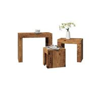 vidaXL Tables basses gigognes 3 pièces vieux bois (bois d'ingénierie) 856672