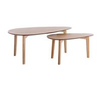 Tables basses gigognes bois clair chêne (lot de 2) artik