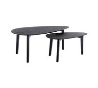 Tables basses gigognes bois noir (lot de 2) artik