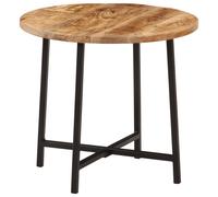 vidaXL Table basse 45×45×40 cm bois de manguier solide et fer multicolore