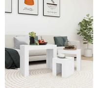 Tables Basses Gigognes Bouts de Canapé 3 pcs Gris Béton Bois d'Ingénierie vidaXL