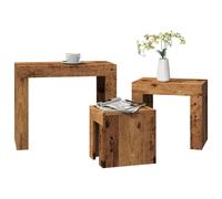 Tables Basses Gigognes Bouts de Canapé 3 pcs Gris Béton Bois d'Ingénierie vidaXL