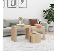 Tables Basses Gigognes Bouts de Canapé 3 pcs Gris Béton Bois d'Ingénierie vidaXL