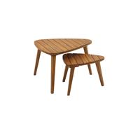 Tables basses gigognes en bois massif (lot de 2) ELQUI
