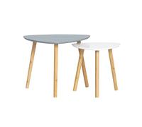 SoBuy Tables Basses Gigognes Table café Table d'Appoint Table Basse Guéridon - Set de 2, FBT74-HG