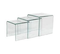 Tables basses gigognes MINKA - Verre courbé