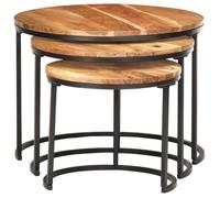 Tables basses - JILI - Design gigogne - 3 pcs - Bois d'acacia massif 28618512