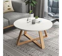 Tables Basses Rondes Tables D'appoint Pour Salon, Chambre À Coucher Table Café Scandinave Modernes Table Basse Gigogne, Assemblage Robuste Et Facile, Lot De 1/2 ( Color : White , Size : 80*80*45cm )