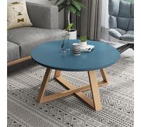 Tables Basses Rondes Tables D'appoint Pour Salon, Chambre À Coucher Table Café Scandinave Modernes Table Basse Gigogne, Assemblage Robuste Et Facile, Lot De 1/2 ( Color : Blue , Size : 60*60*40cm )