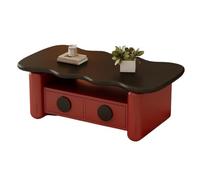 Tables Basses Table Basse Minimaliste Moderne avec Rangement for Salon, Petit Espace de Luxe, Design créatif, Table à thé for la Maison Bout De Canapé(Red)