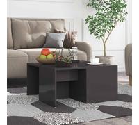 Tables basses 4 pcs gris brillant 33x33x33 cm bois d ingénierie