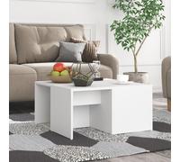Tables Basses Tables d'Appoint Rangement 4 pcs Blanc Bois d'Ingénierie vidaXL