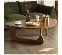 Tables Basses Triangulaires pour Le Salon, Petite Table Basse, Table Centrale en Bois de Chêne, Table Centrale pour Petit Espace, Bureau à Domicile,Walnut,43.3in/110cm