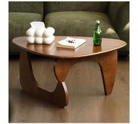 Tables Basses Triangulaires pour Le Salon, Petite Table Basse, Table Centrale en Bois de Chêne, Table Centrale pour Petit Espace, Bureau à Domicile,Walnut,35.4in/90cm
