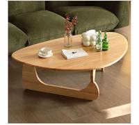 Tables Basses Triangulaires pour Le Salon, Petite Table Basse, Table Centrale en Bois de Chêne, Table Centrale pour Petit Espace, Bureau à Domicile,Natural,43.3in/110cm