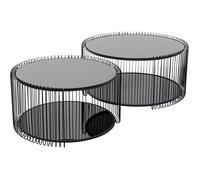 Tables basses Wire Double noires set de 2 Kare Design