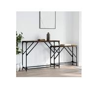 vidaXL Tables Console gigognes 2 pcs chêne fumé Bois d'ingénierie