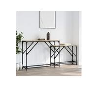 Vidaxl Tables Console Gigognes 2 Pcs Chêne Sonoma Bois D'ingénierie Marron