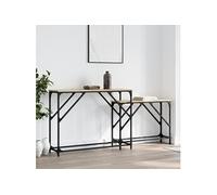 Tables Console Gigognes 2 pcs, Bouts de Canapé, Tables d'Appoint, Meubles de Salon Entrée Couloir, Industriel, Chêne Sonoma Bois d'Ingénierie