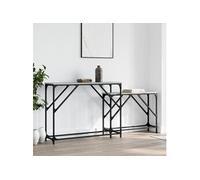 vidaXL Tables console gigognes 2 pcs sonoma gris bois d'ingénierie 837805 Gris G
