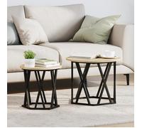Tables d appoint empilables 2 pcs Chêne Sonoma Bois reconstitué