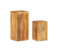 Tables d'appoint 2 pcs Bois de manguier solide