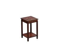 Tables d'appoint en bois rustique à double niveau, supports de plantes et supports de jardinière, tables d'appoint pour salon et couloir, 33 x 33 x 53 cm