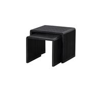 Tables d'appoint lot de 2 teck recyclé noir WILLA