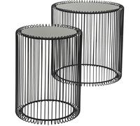 Tables D'appoint Rondes Wire Noires Set De 2 Kare Design Noir