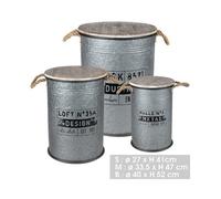 Tables d'appoint - URBAN LIVING - Lot de 3 - Vintage - Métal - Argenté