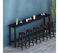Tables de Bar,Table Haute Mange Debout,Table de Cuisine,Meuble Bar,Consoles étroites,Longues Tables de Radiateur,Structure en acier industriel,pour Salon,Salle de réunion,Bistrot,Exterieur(Nero,100*40