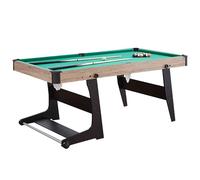 Tables de Billard, Billard Americain Pliante Portable avec Ensemble Complet de Billard, Rangement Facile pour Salles de Jeux, Sous-Sols, et Amusement en Famille(Beige,157x81x79cm/61.8x31.8x31.1in)