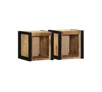 Tables de chevet 2 pcs multicolore 40x35x40cm bois récupération vidaXL