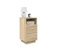 Tables de chevet 2 pcs avec 2 tiroirs chêne sonoma 36x36x68 cm