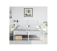 vidaXL Tables de nuit 2 pcs. Blanc 36x39x60,5 cm Acier