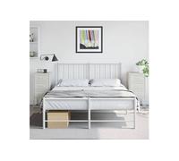 Vidaxl Tables De Chevet 2 Pcs Blanc 36x39x78 Cm Acier Blanc