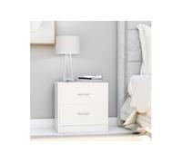 Tables de chevet 2 pcs Blanc 40x30x40 cm Bois d ingénierie