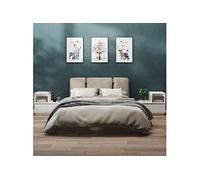 vidaXL Tables de chevet 2 pcs Blanc 60x34x51 cm Bois de pin solide