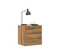vidaXL Tables de Chevet 2 pcs chêne Artisanal Bois d'ingénierie, Armoire, Meubles de Chambre à Coucher, Support de téléphone, Armoire d'appoint