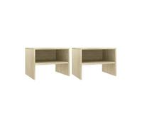 Tables de chevet 2 pcs Chêne sonoma 40x30x30 cm Bois ingénierie