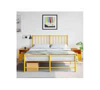 Vidaxl Tables De Chevet 2 Pcs Jaune Moutarde 34,5x39x44 Cm Acier Jaune