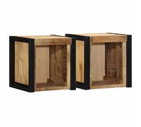 Tables de chevet 2 pcs multicolore 40x35x40cm bois récupération vidaXL