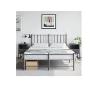 Tables de chevet 2 pcs noir 36x39x60,5 cm acier, armoire, armoire latérale, meuble de chambre à coucher, table de 846555