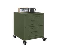 Table de Chevet Armoire de Nuit Rangement Chambre Maison Intérieur Acier vidaXL