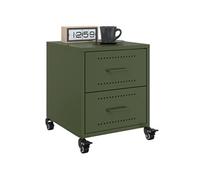 Table de Chevet Armoire de Nuit Rangement Chambre Maison Intérieur Acier vidaXL