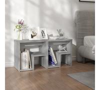 Tables de Chevet Armoires de Lit Chambre 2 pcs Blanc Bois d'Ingénierie vidaXL