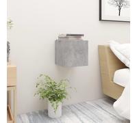 Table de chevet Gris béton 30,5x30x30 cm Bois d ingénierie Gris G