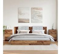 Tables de Chevet Armoires de Lit Chambre 2 pcs Blanc Bois d'Ingénierie vidaXL