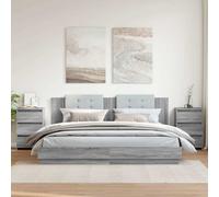 Tables de Chevet Armoires de Lit Chambre 2 pcs Blanc Bois d'Ingénierie vidaXL