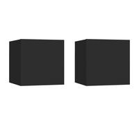 Tables de Chevet Armoires de Lit Chambre 2 pcs Blanc Bois d'Ingénierie vidaXL